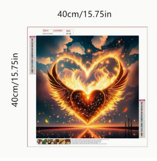 Preview: Diamond Painting Flügel Herz